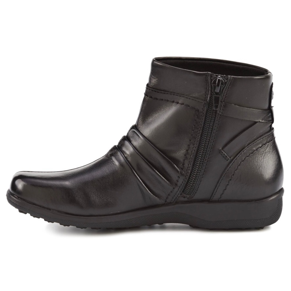 Walking Cradles Zinc Black Leather Booties NIB